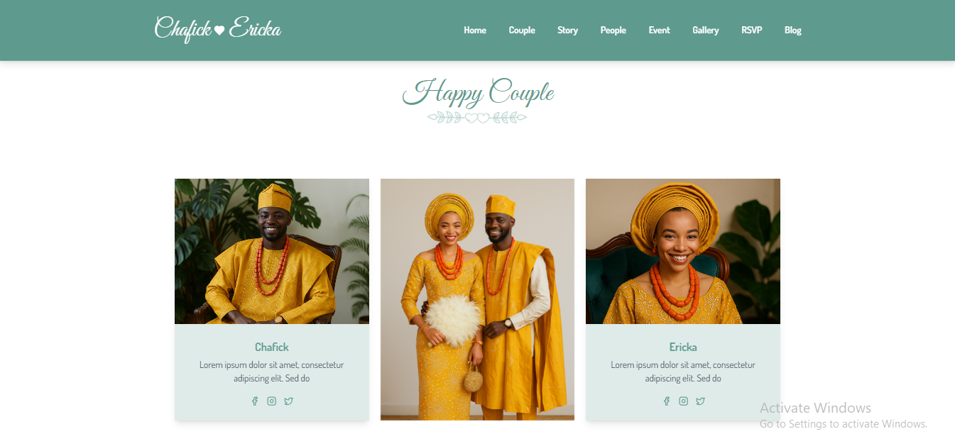 dataproject.weddingChafickEricka.title gallery image 2